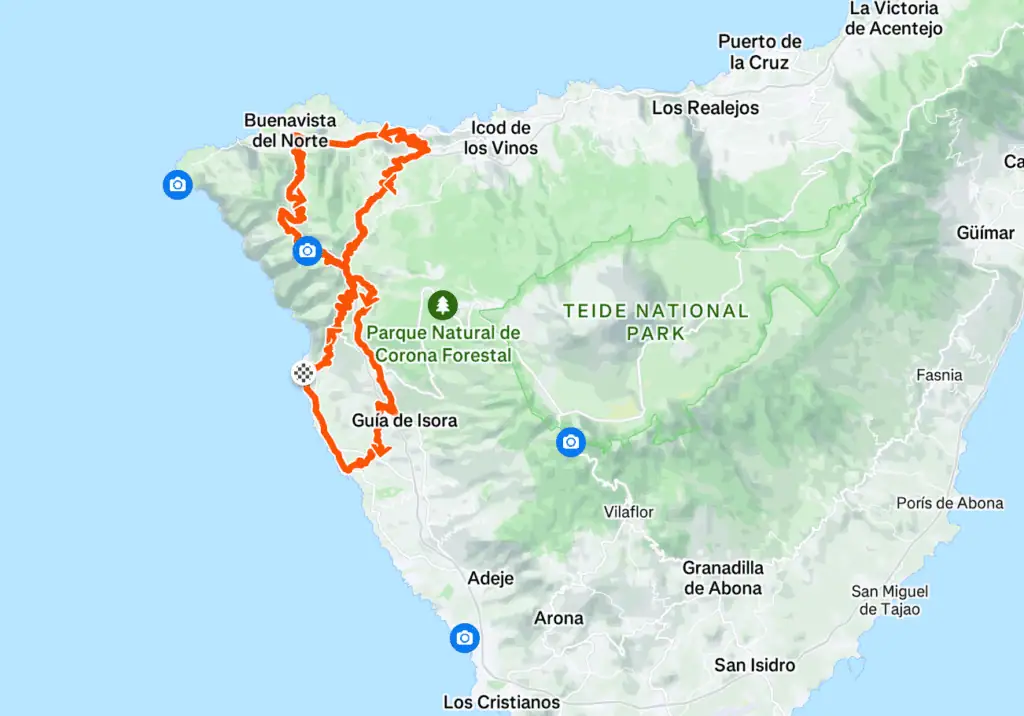 The Wild Eight – 93,03 Km, 2728 m elevation – cycling route Tenerife